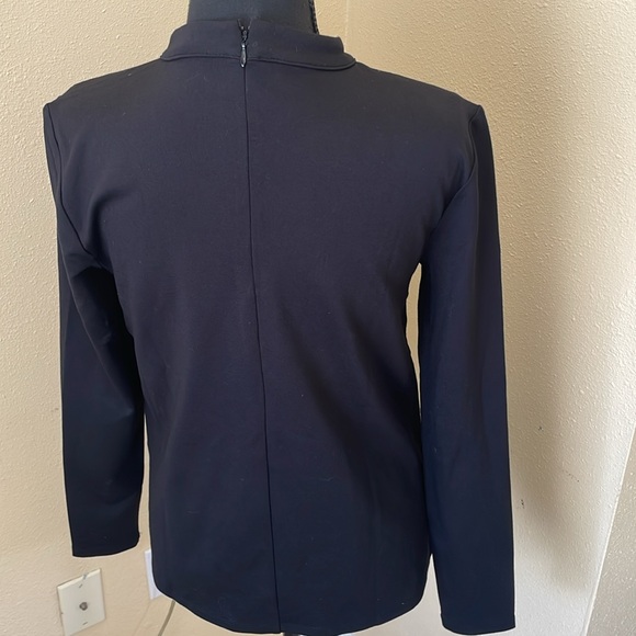 ANN TAYLOR Black short sleeve turtleneck style top sz XS - Picture 3 of 4